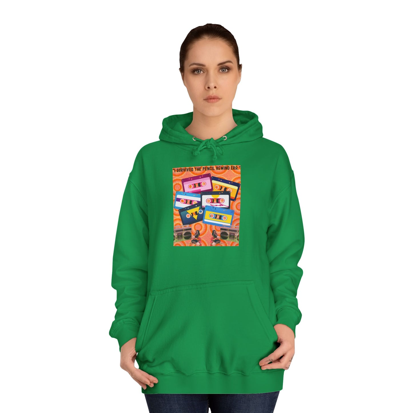 Colorful Retro College Hoodie, Unisex College Sweatshirt, Graphic Hoodie for Students, Cozy Casual Wear, Gift for College Students