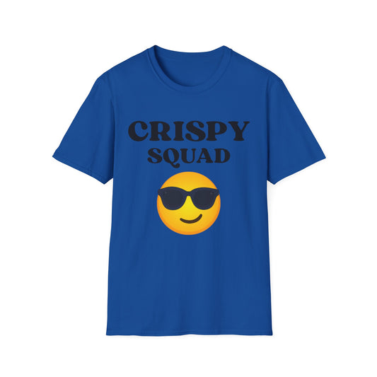Crispy Squad T-Shirt - Fun Graphic Tee for Friends and Parties, Casual Wear, Gifts for Teens, Summer Outings, Emoji Vibe
