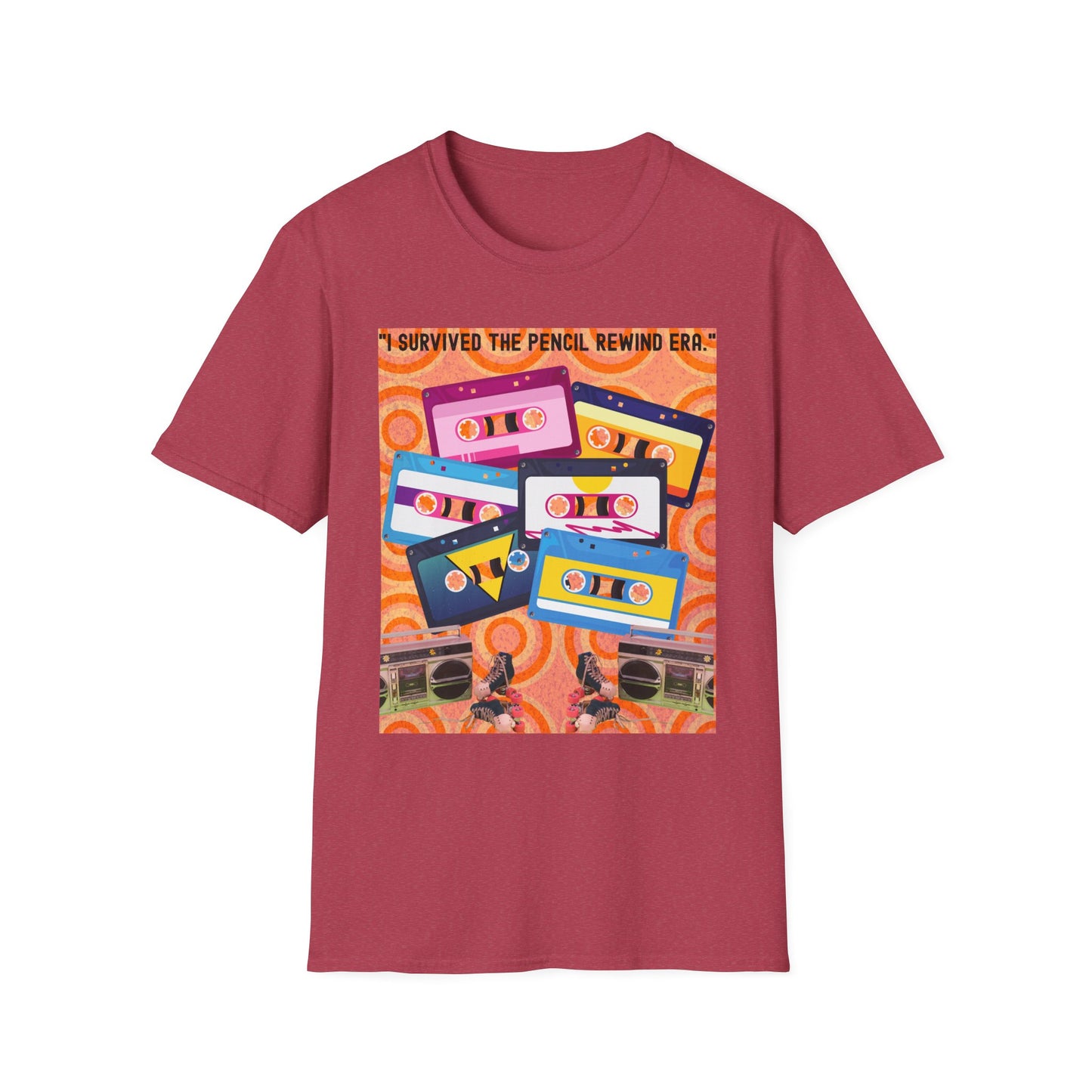 Vintage 90s T-Shirt, Retro Graphic Tee, I Survived the Pencil Rewind Era, Gift for Music Lovers, Nostalgic Apparel