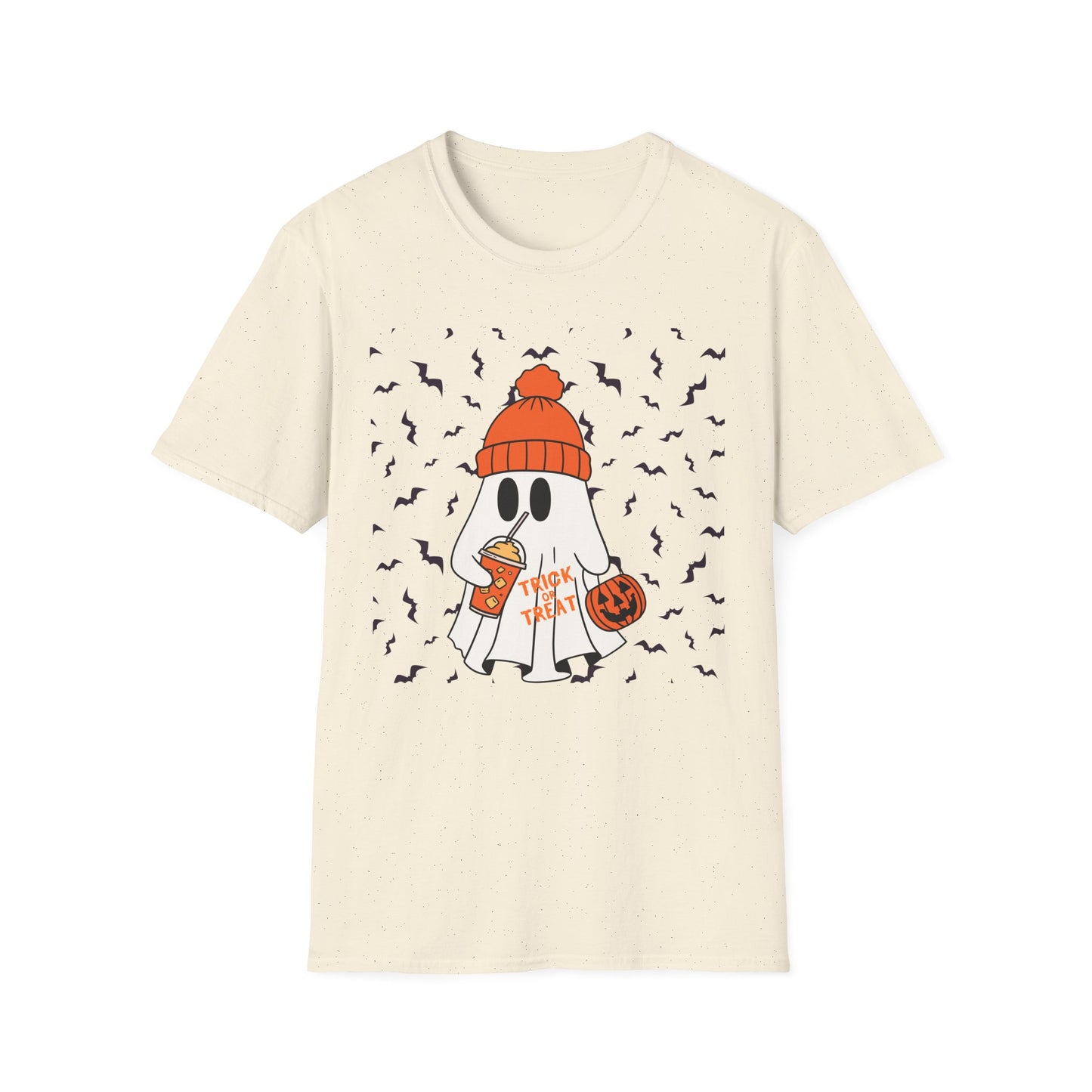 Halloween Ghost Cozy Unisex T-Shirt | Spooky Fun, Fall Apparel, Pumpkin Lovers Gift, Casual Halloween Outfit, Autumn Vibes