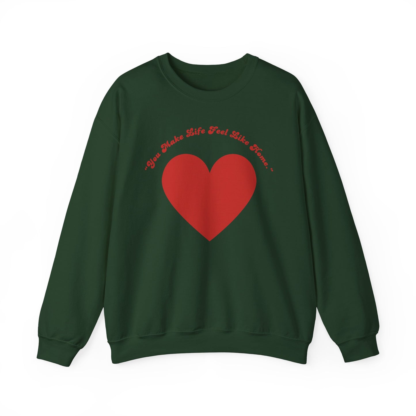 Red Heart Crewneck Sweatshirt | Minimal Love Graphic