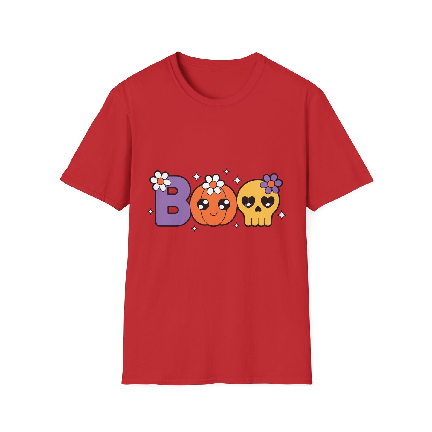 Whimsical Halloween T-Shirt with Boo Design, Cute Graphic Tee, Fall Fashion, Gift for October Birthdays, Spooky Season Apparel
