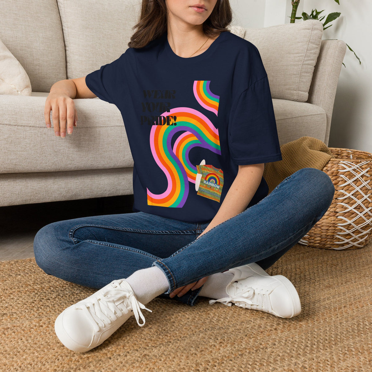 Wear Your Pride T-Shirt | Rainbow Waves LGBT Pride Tee