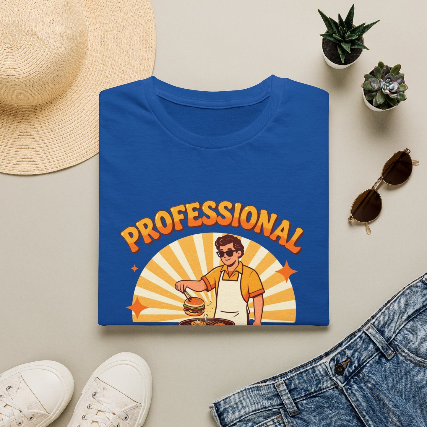 Professional Grill Sergeant T-Shirt | BBQ Chef Illustration