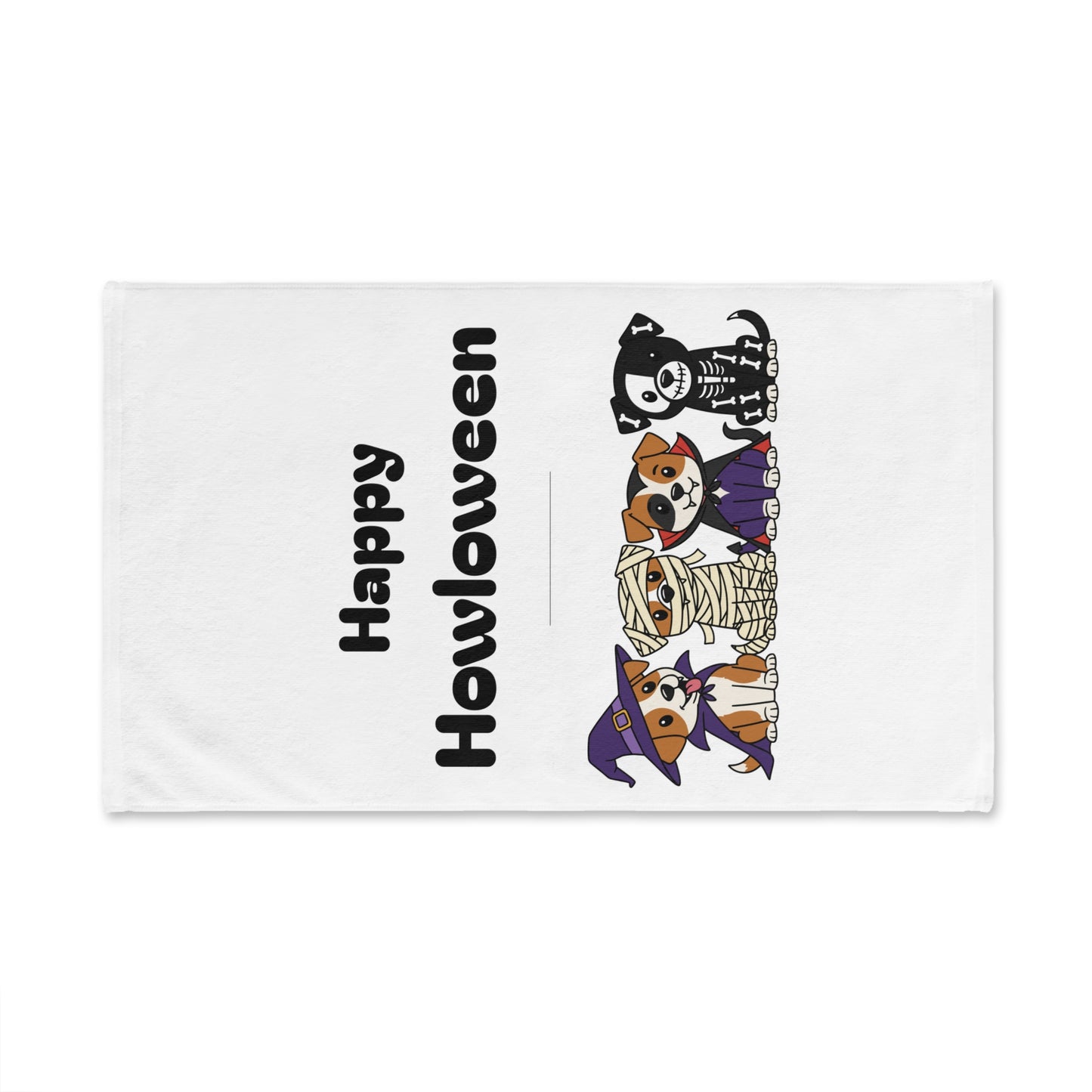 Halloween Dog Hand Towel, Funny Dog Towel, Pet Lover Gift, Kitchen Decor, Holiday Bath Towel, Howloween Decoration