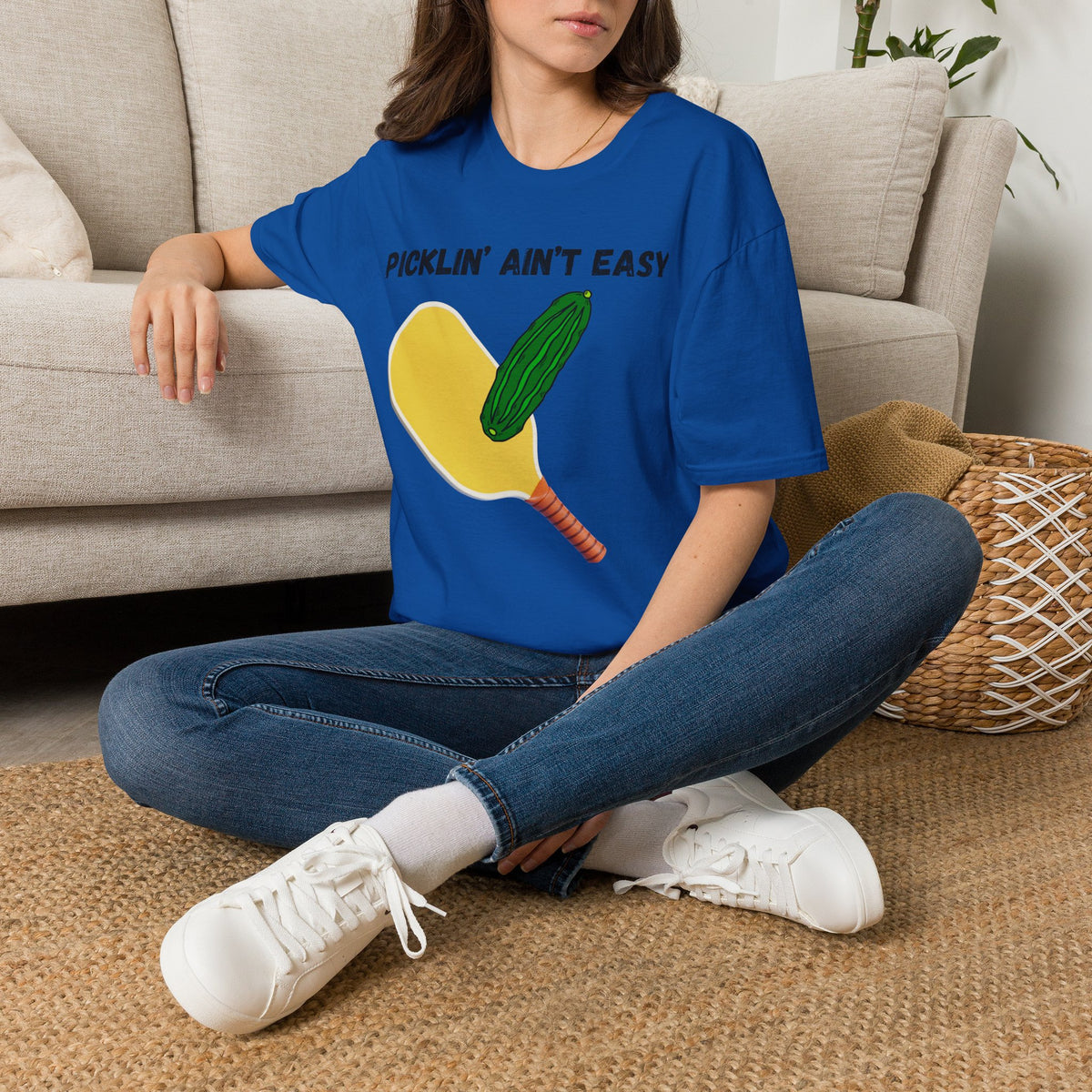 Picklin' Ain't Easy Pickleball Paddle T-Shirt | Funny Pickleball Shirt