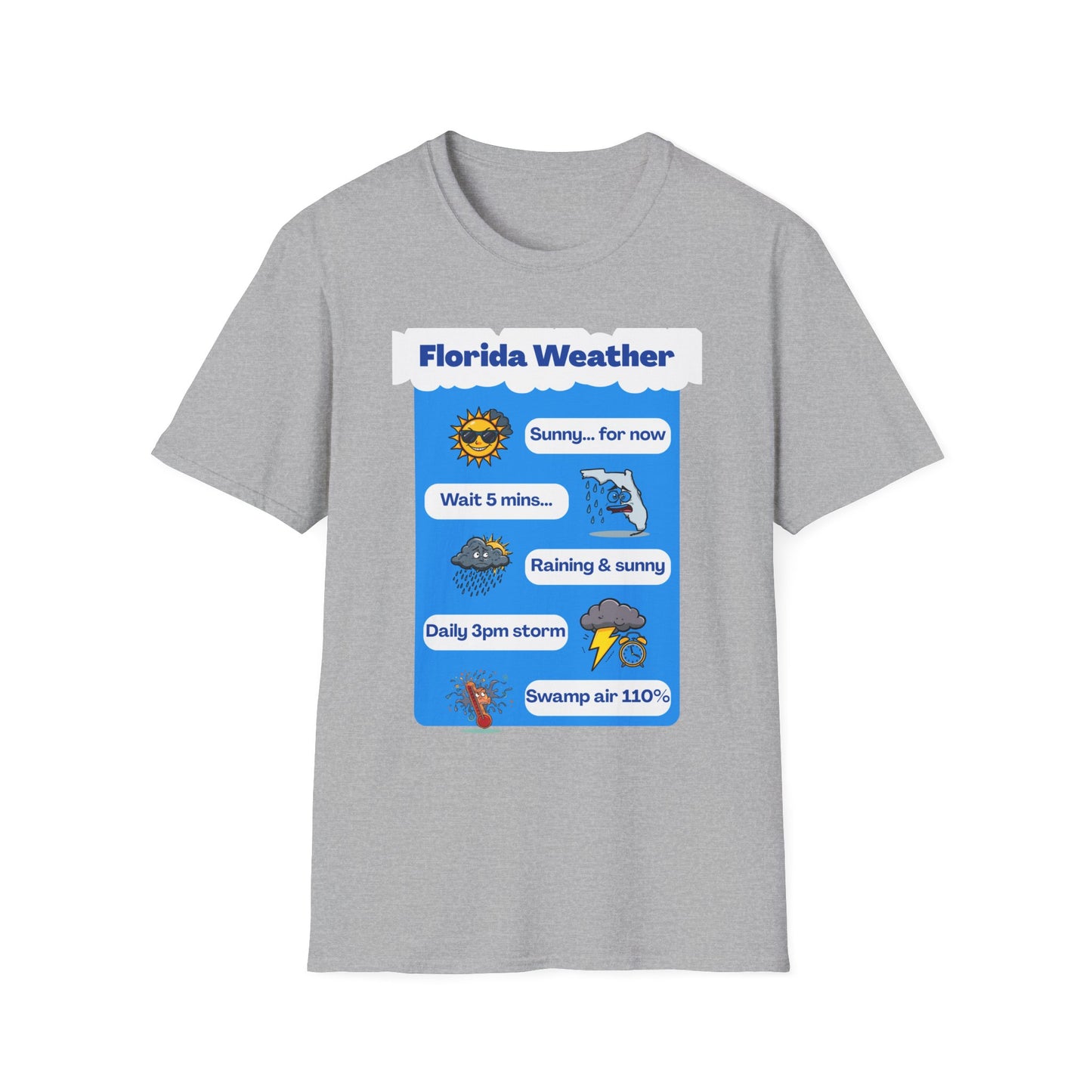 Florida Weather T-Shirt | Sunny... for now text graphic