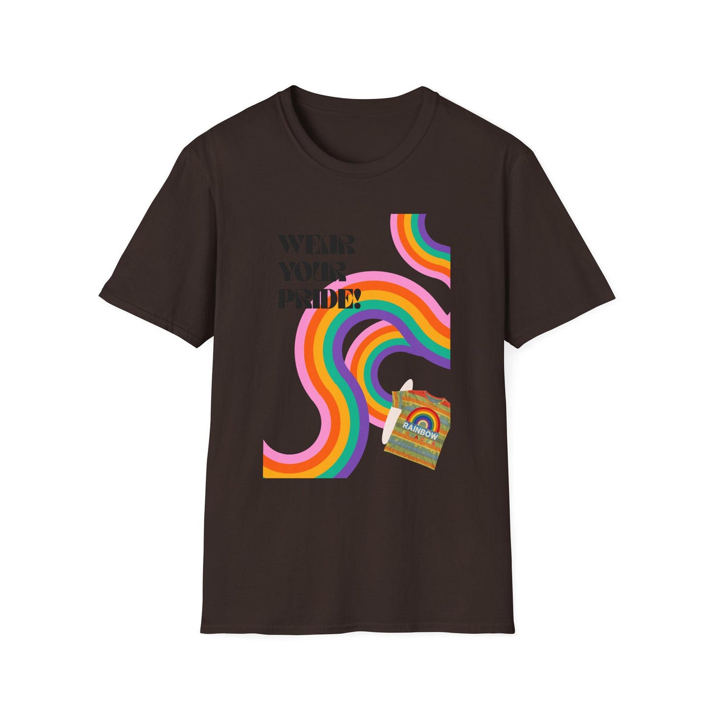 Wear Your Pride T-Shirt | Rainbow Waves LGBT Pride Tee
