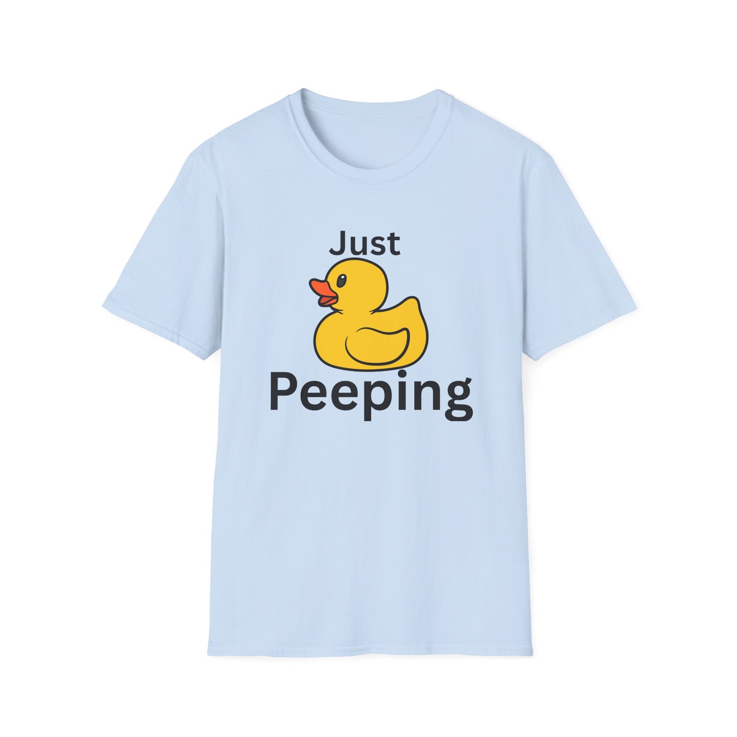 Just Peeping Duck T-Shirt, Fun Graphic Tee, Gift for Duck Lovers, Casual Apparel, Cute Gift for Birthdays