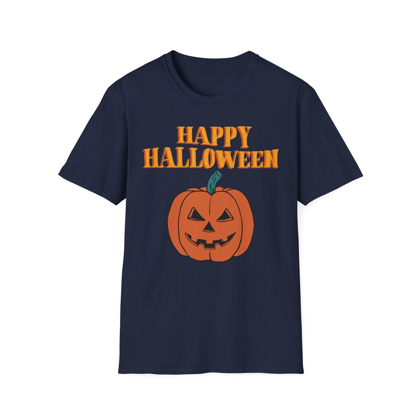 Happy Halloween Pumpkin Unisex T-Shirt, Halloween Apparel, Fall Outfit, Pumpkin Shirt, Spooky Season Tee, Gift for Halloween Lovers