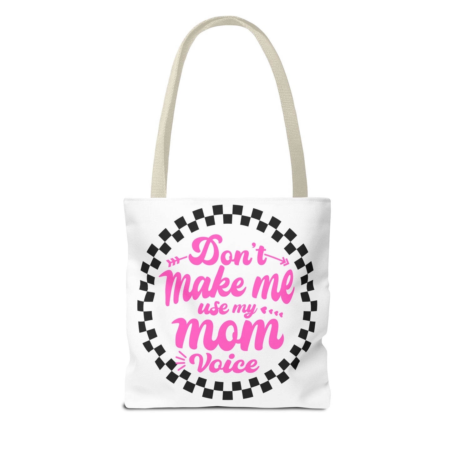 Mom Voice Tote Bag - Funny Gift for Moms, Ideal for Mother's Day, Daily Use, Grocery Shopping, Eco-Friendly, Parenting Humor