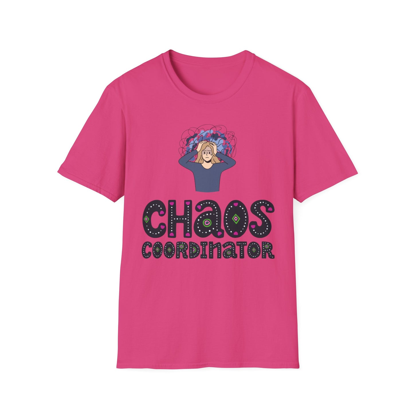 Chaos Coordinator T-Shirt, Fun Graphic Tee, Gift for Moms, Stress Relief Shirt, Self-Care Apparel, Quirky Humor Clothing