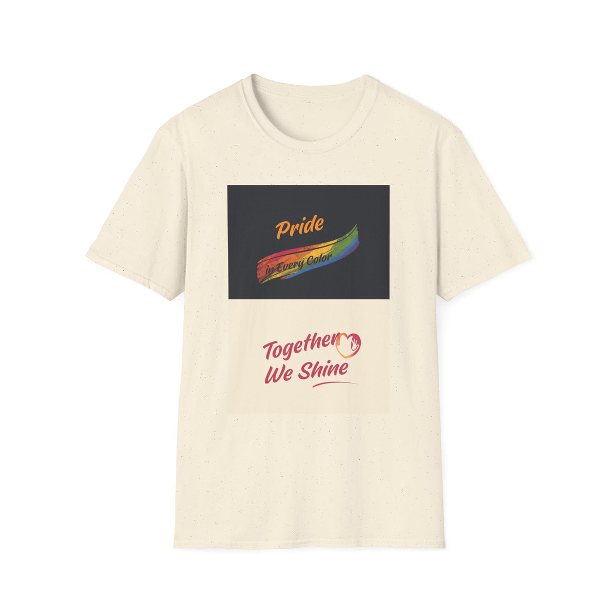 Pride Rainbow Brushstroke Together We Shine T-Shirt | LGBTQ+ Pride Tee