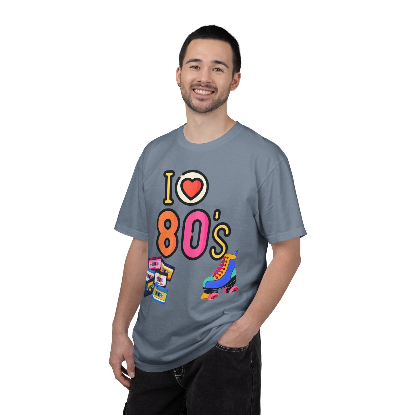 I  80s cassette & roller skate T-Shirt | Retro 1980s Design