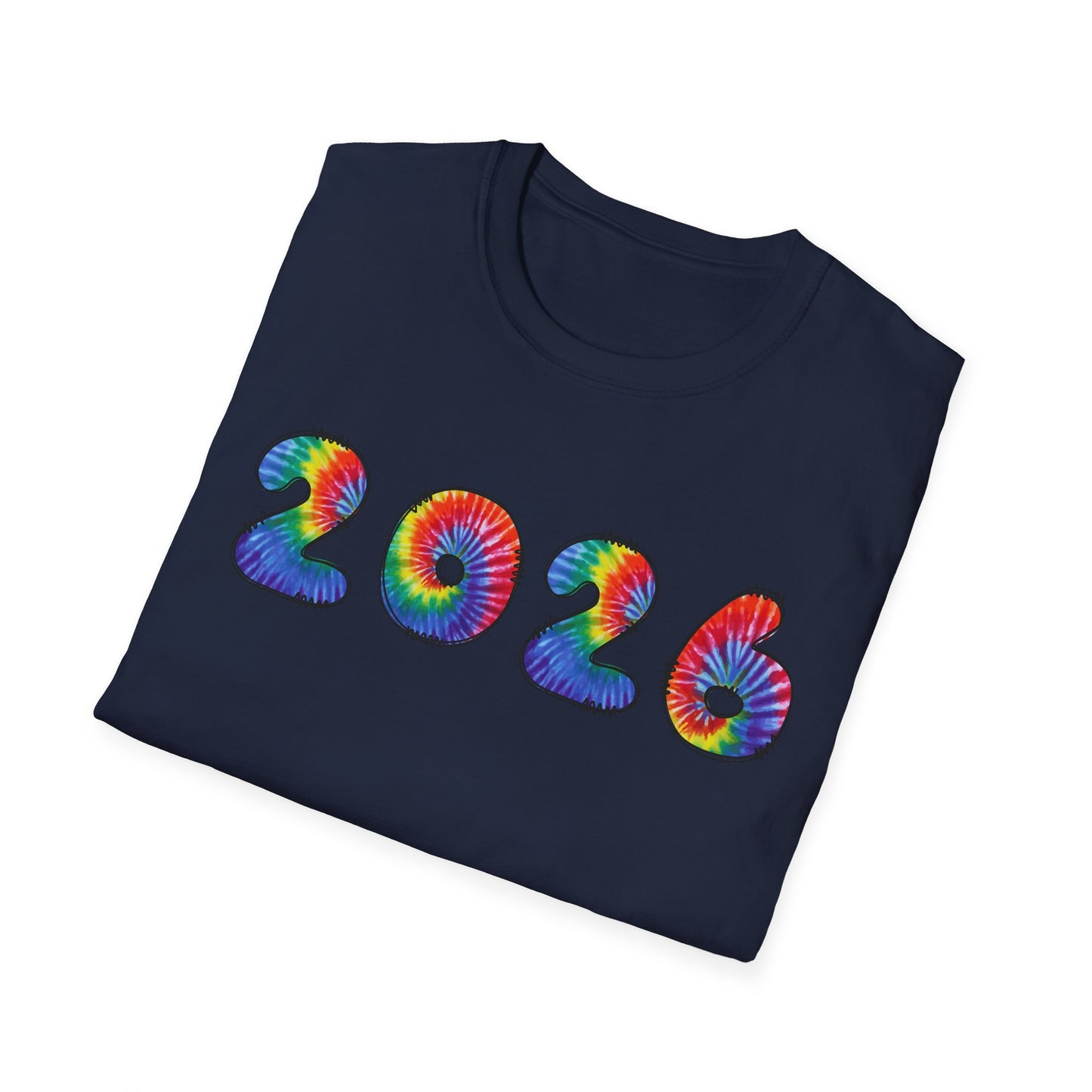 Tie Dye 2026 T-Shirt | Colorful Swirl Number Tee