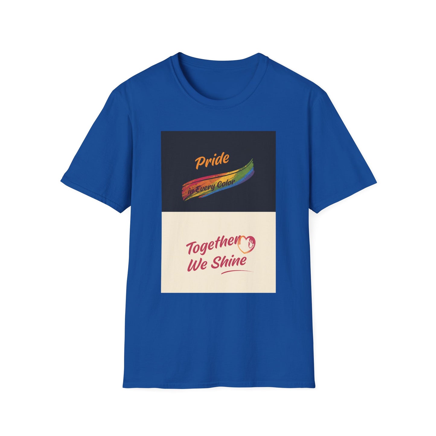 Pride Rainbow Brushstroke Together We Shine T-Shirt | LGBTQ+ Pride Tee