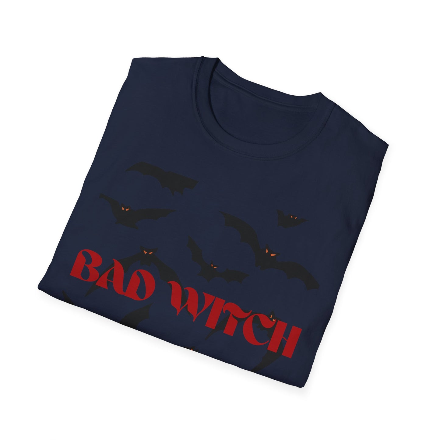 Bad Witch Halloween Unisex T-Shirt, Spooky Shirt, Halloween Costume, Witchy Tee, Bat Graphic Top, Fall Outfit