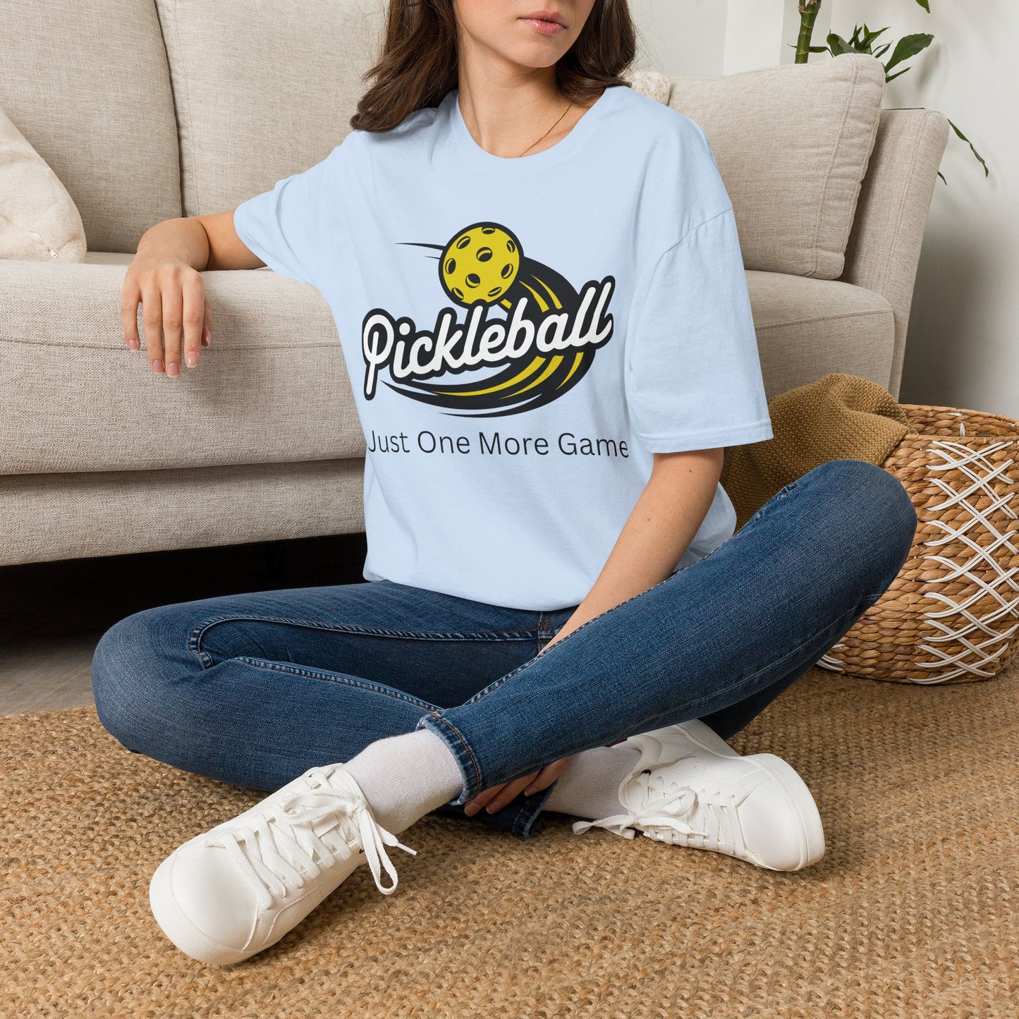 Pickleball Logo 'Just One More Game' T-Shirt | Pickleball Tee
