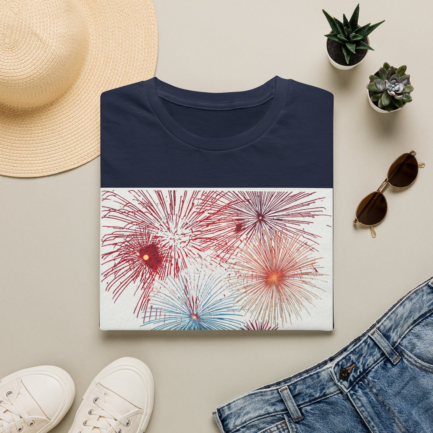 Fireworks Burst T-Shirt | Patriotic Sparkler Celebration Tee