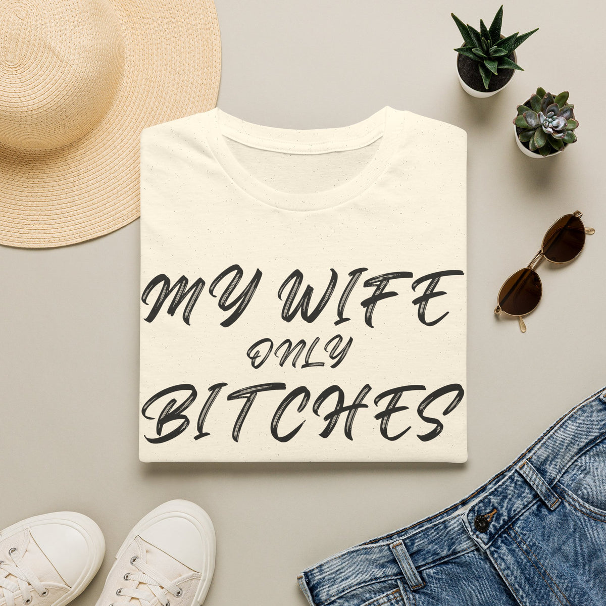 My Wife only Bitches "When She Breathes" T-Shirt | Funny Relationship Quote Shirt