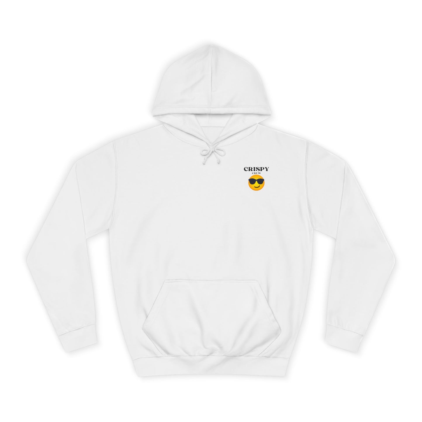 Crispy Emoji Unisex College Hoodie, Cool College Apparel, Casual Wear, Gift for Students, Trendy Fashion Piece, Classy Loungewear