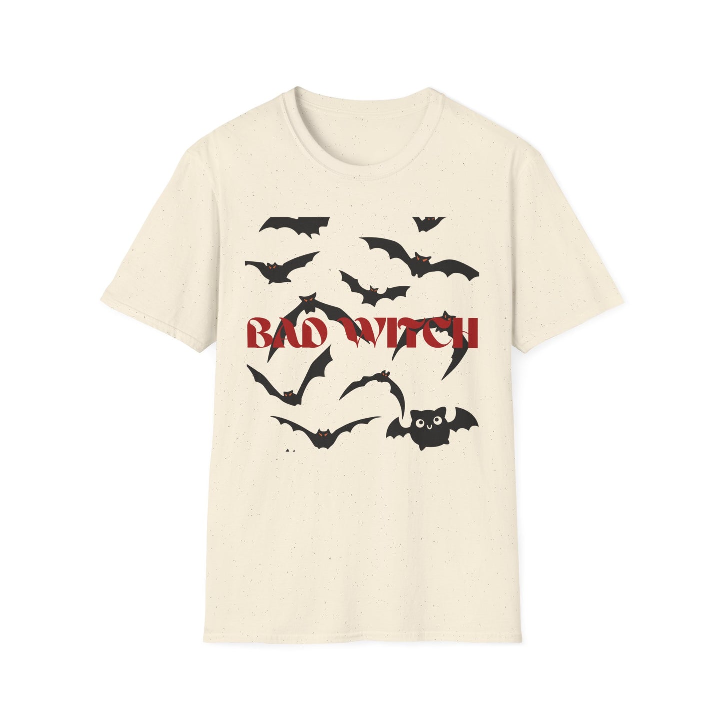 Bad Witch Halloween Unisex T-Shirt, Spooky Shirt, Halloween Costume, Witchy Tee, Bat Graphic Top, Fall Outfit