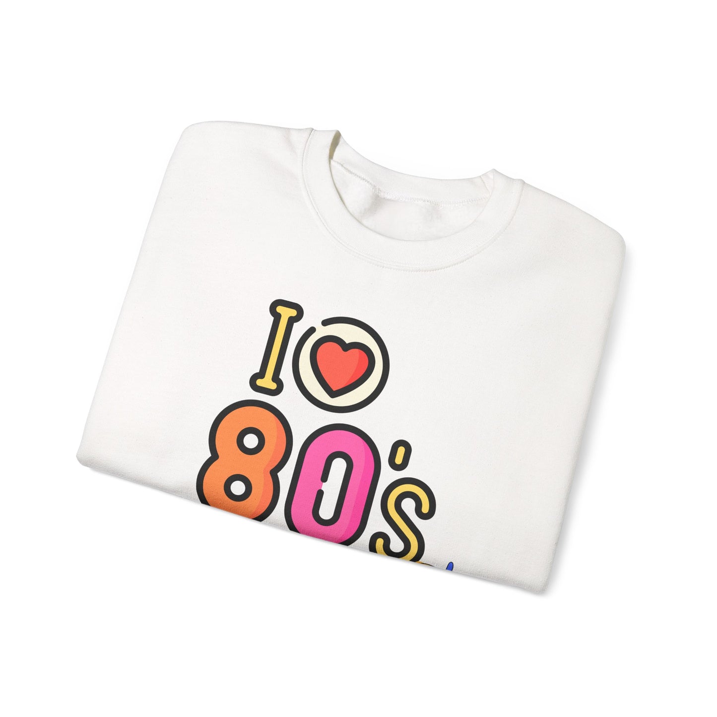 I Heart 80's Roller Skate Sweatshirt | Retro Tape Cassette 80s
