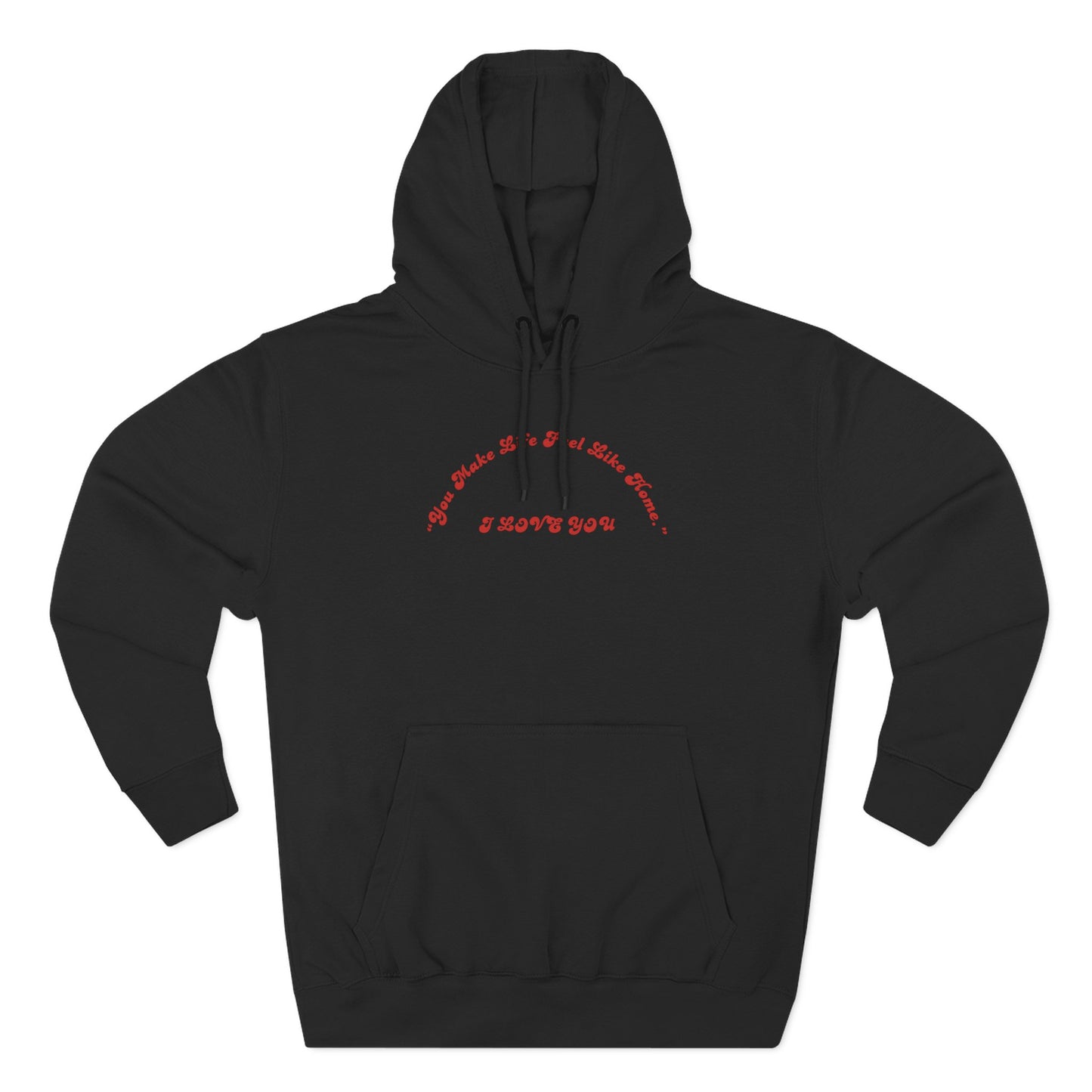 Minimalist White Hoodie with Red Script – 'I Hope You' Comfort Pullover