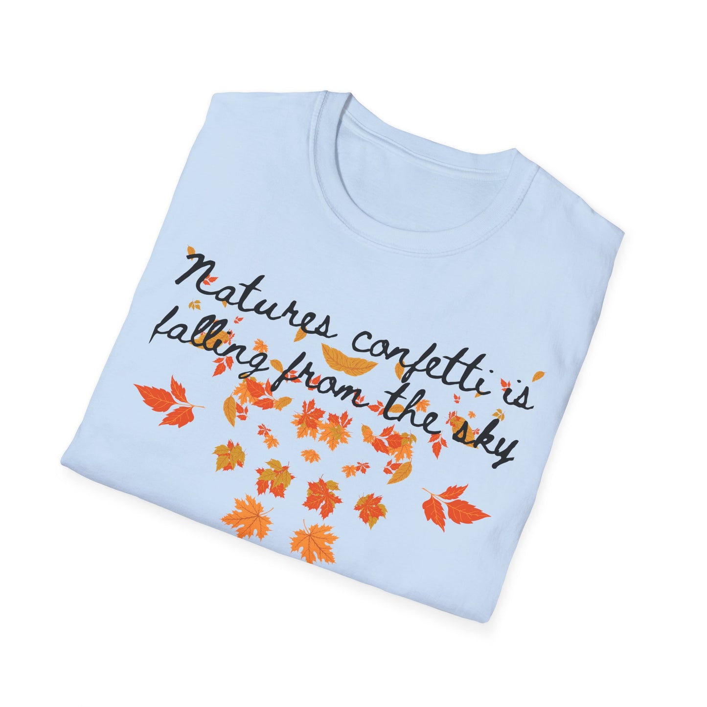 Fall Nature Confetti T-Shirt | Autumn Apparel, Seasonal Gift, Cute Casual Wear, Outdoor Adventures, Thanksgiving Shirts