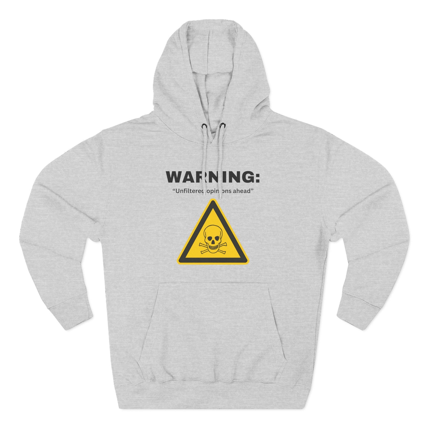 Warning Toxic Chemical Skull Triangle Hoodie | Hazard Symbol Graphic