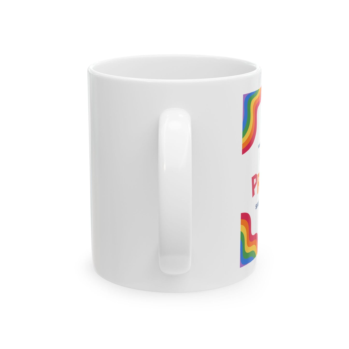 Pride Rainbow Wave Mug | Ceramic Coffee Cup 11oz 15oz