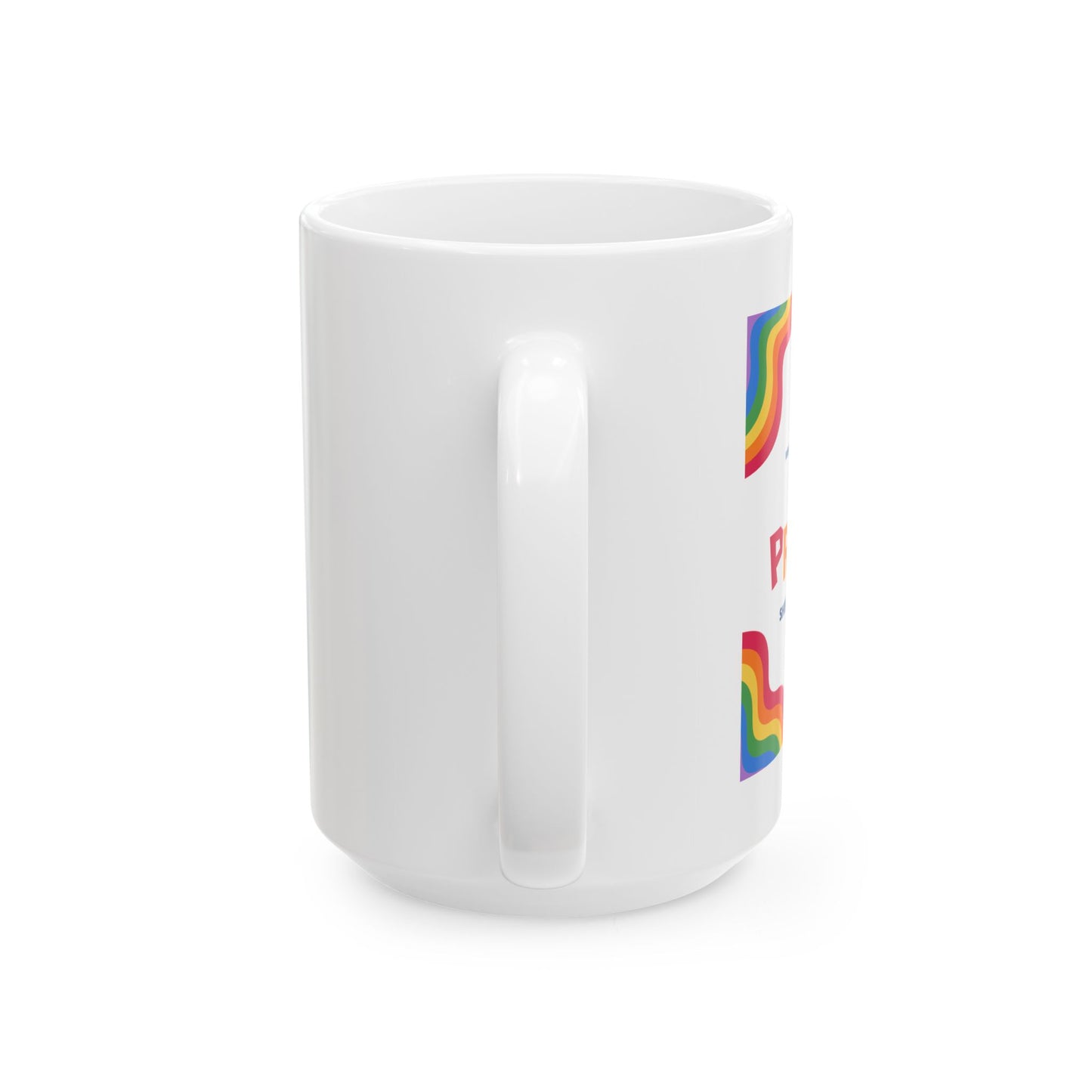 Pride Rainbow Wave Mug | Ceramic Coffee Cup 11oz 15oz
