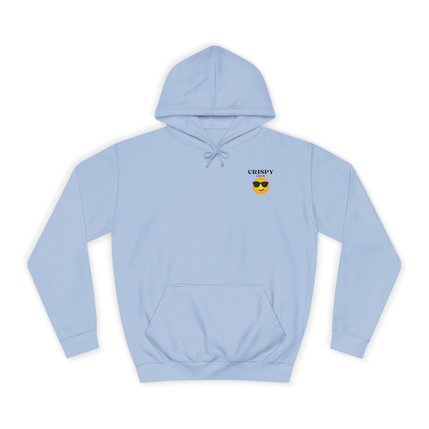 Crispy Emoji Unisex College Hoodie, Cool College Apparel, Casual Wear, Gift for Students, Trendy Fashion Piece, Classy Loungewear