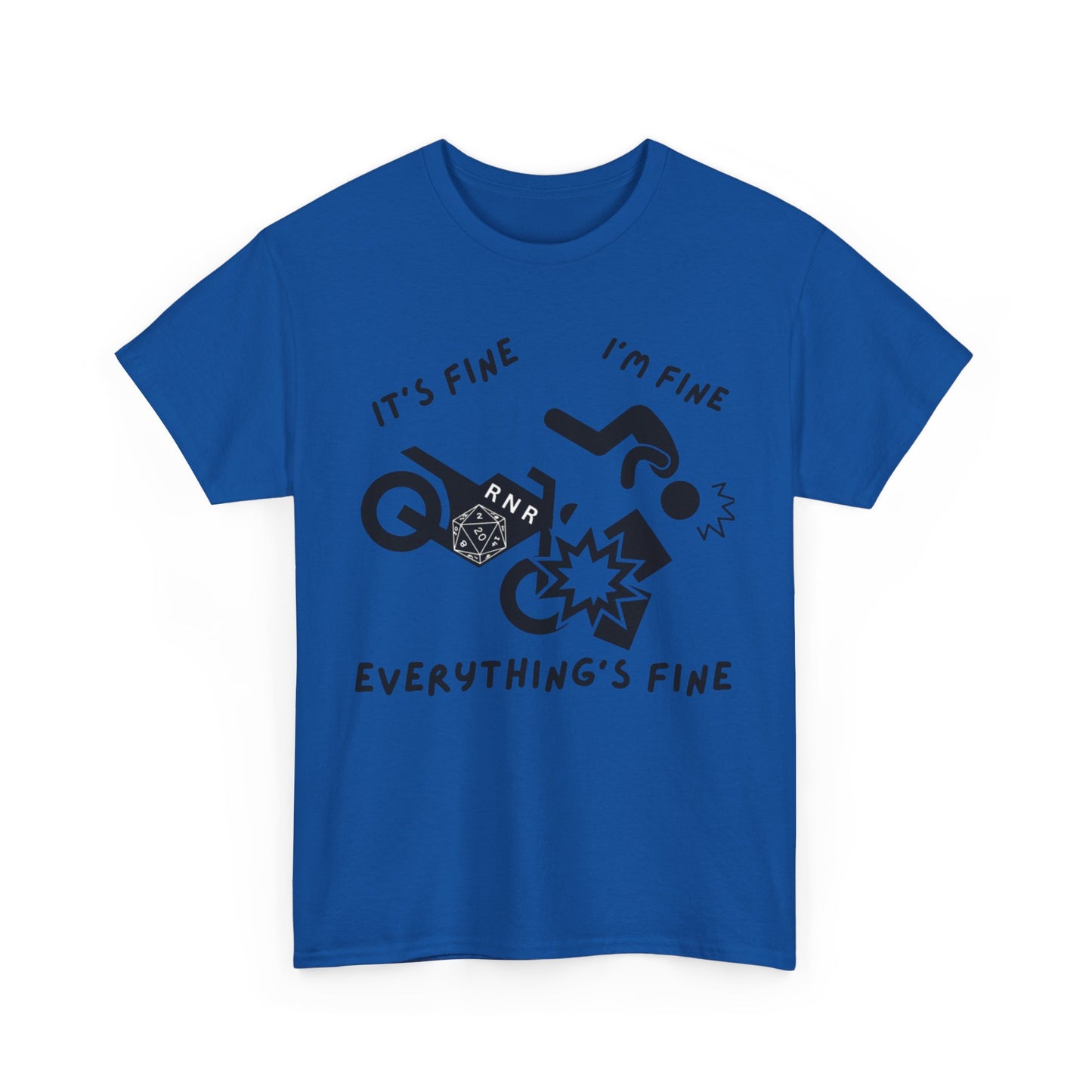 Everything's Fine Unisex Heavy Cotton Tee - Graphic Tee for Relaxed Vibes