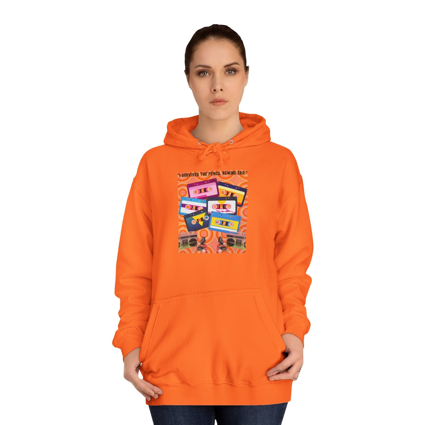 Colorful Retro College Hoodie, Unisex College Sweatshirt, Graphic Hoodie for Students, Cozy Casual Wear, Gift for College Students