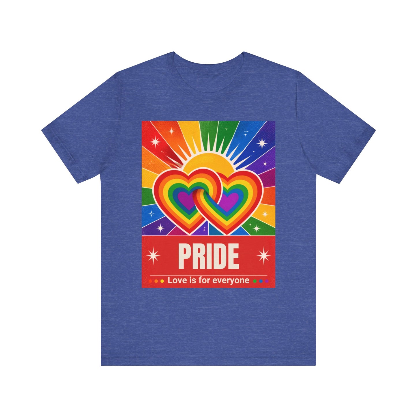 Rainbow Double Hearts Pride Tee | Love Is For Everyone