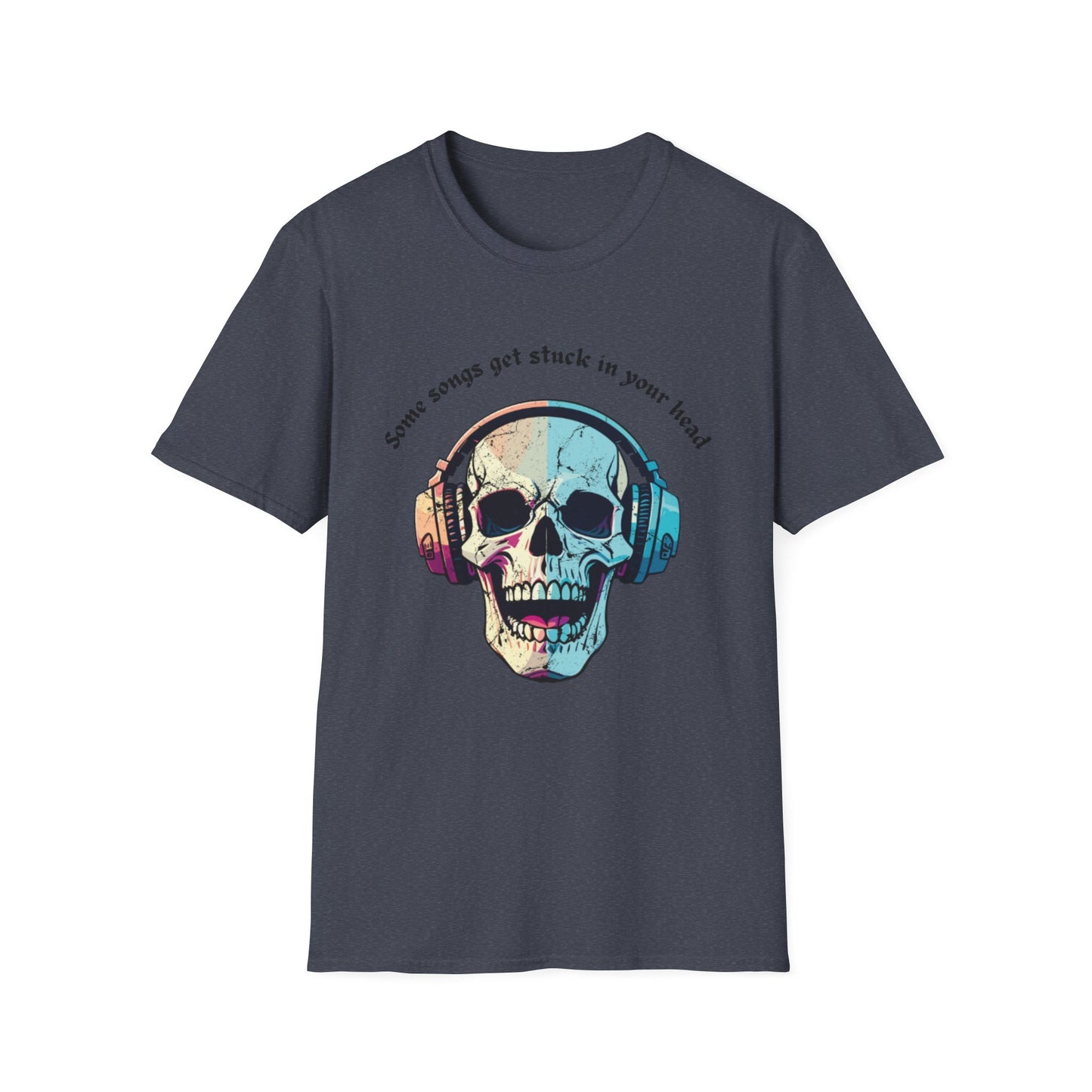 Skull Music T-Shirt - Cool Graphic Tee for Music Lovers, Perfect Gift for Halloween, Birthday, Concerts, Casual Wear, Soft And Comfy