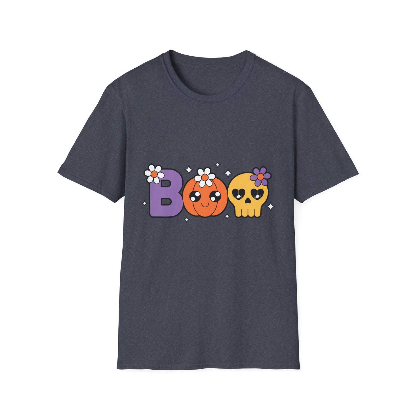 Whimsical Halloween T-Shirt with Boo Design, Cute Graphic Tee, Fall Fashion, Gift for October Birthdays, Spooky Season Apparel