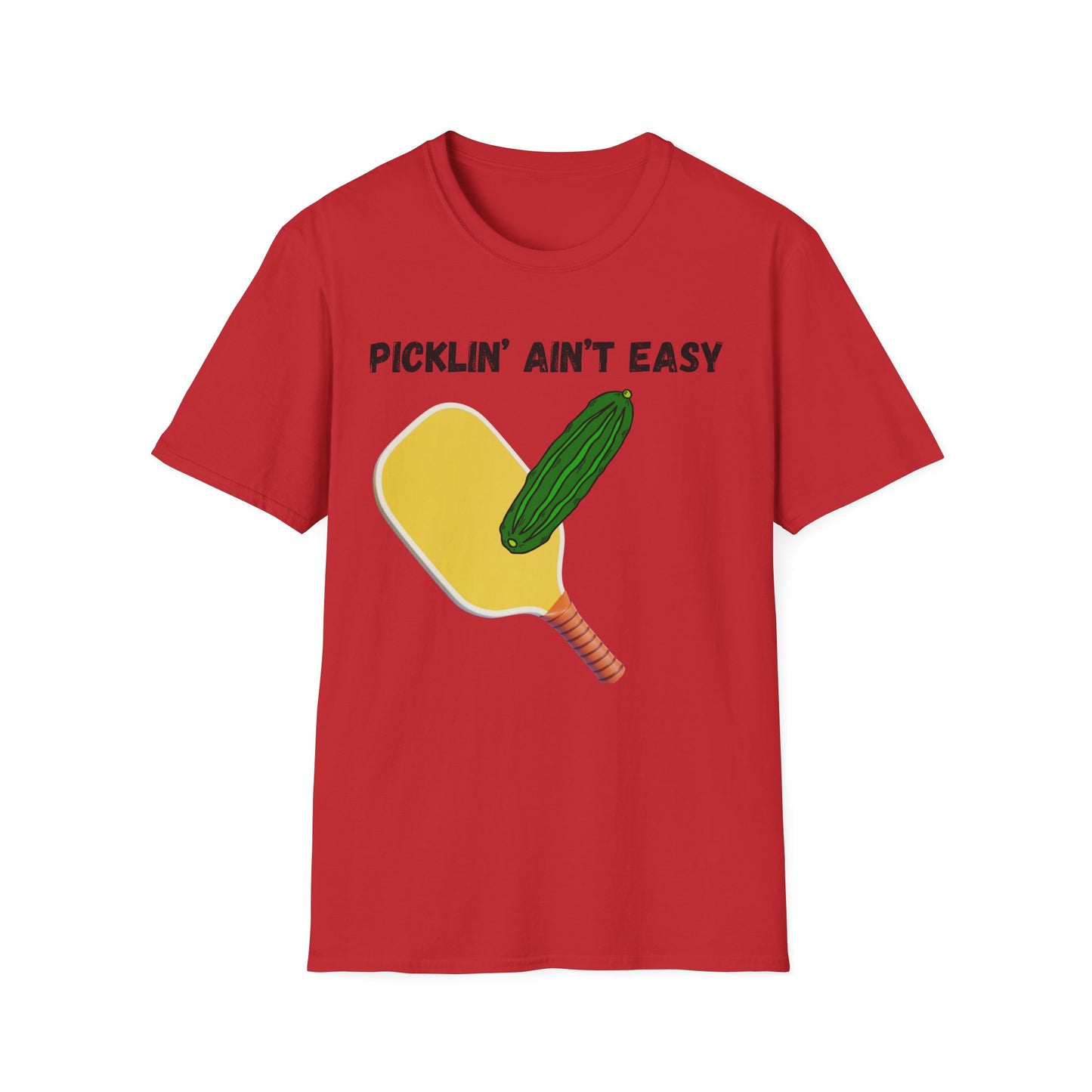 Picklin' Ain't Easy Pickleball Paddle T-Shirt | Funny Pickleball Shirt