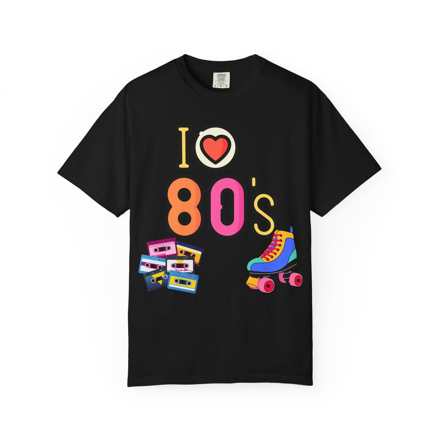 I  80s cassette & roller skate T-Shirt | Retro 1980s Design