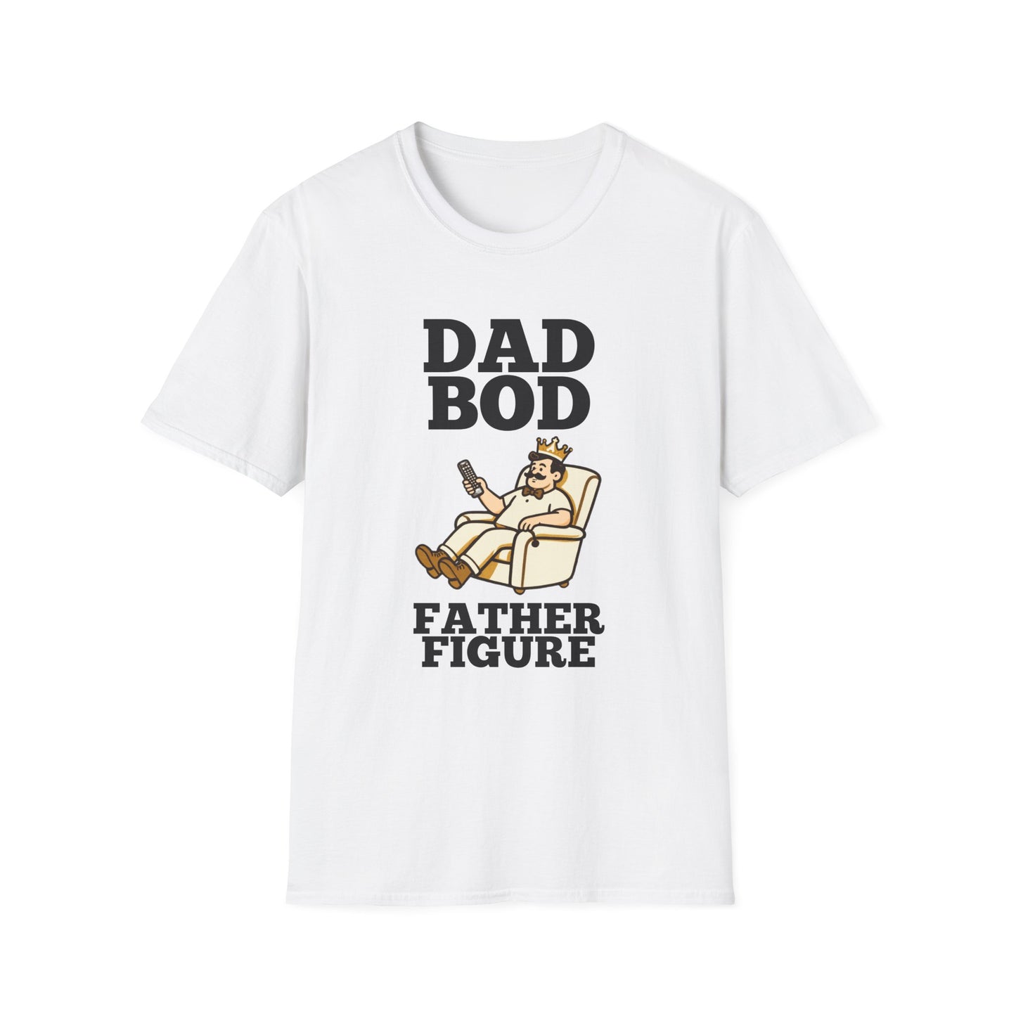 Dad Bod King illustration T-Shirt | Father Figure typography tee