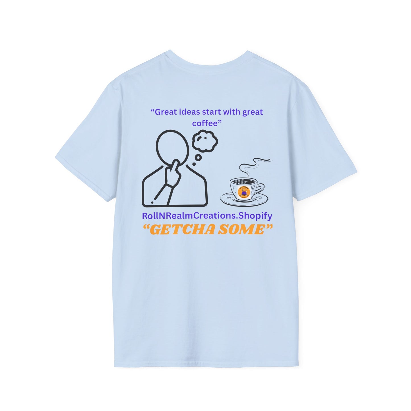 Coffee Inspiration Unisex T-Shirt, Funny Coffee Shirt, Gift for Coffee Lovers, Creative Thinker Tee, Great Ideas Apparel