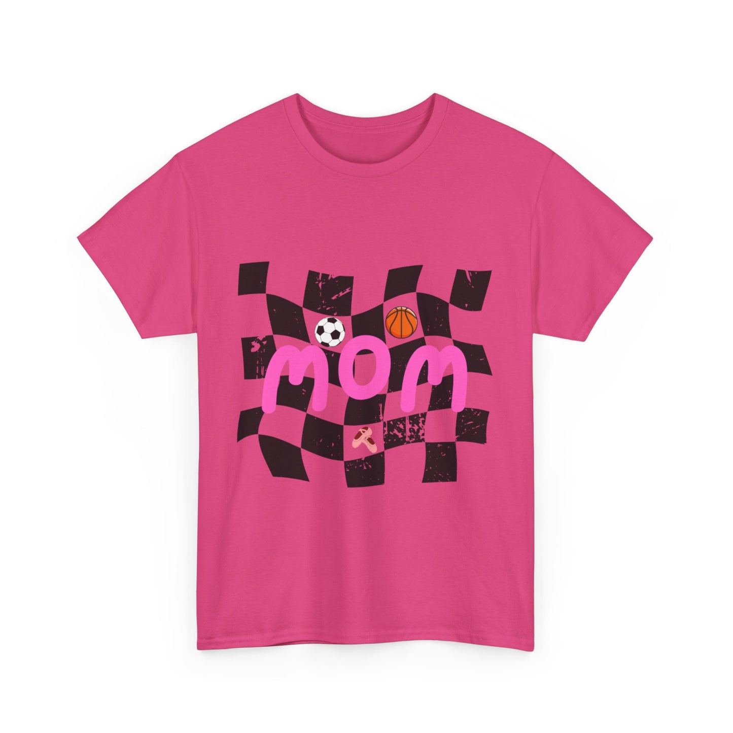 Sporty Mom Unisex Heavy Cotton Tee, Perfect Gift for Moms, Birthday Gift, Mother's Day, Family Events, Sports Enthusiasts