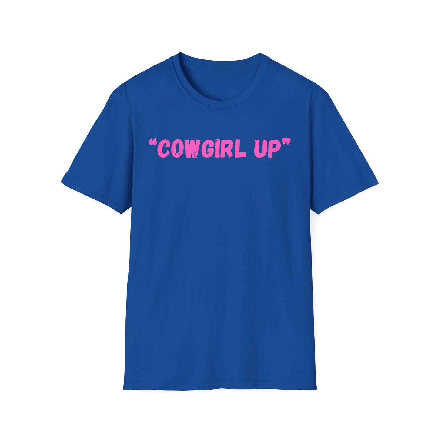 Cow girl up text T Shirt | Pink Western Typography Tee
