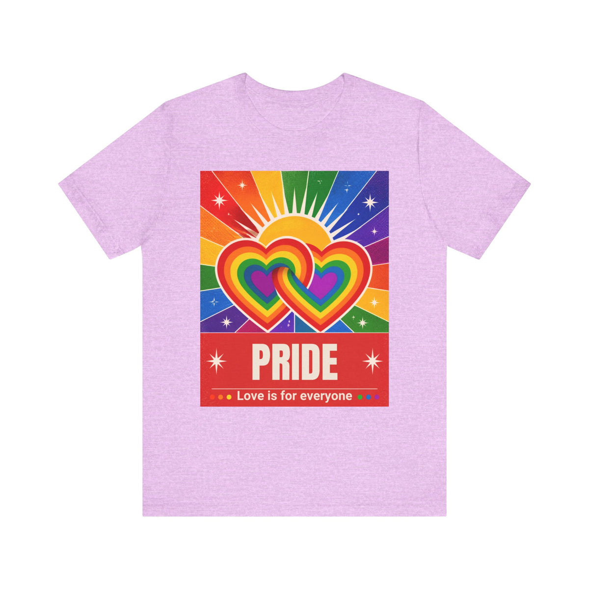 Rainbow Double Hearts Pride Tee | Love Is For Everyone