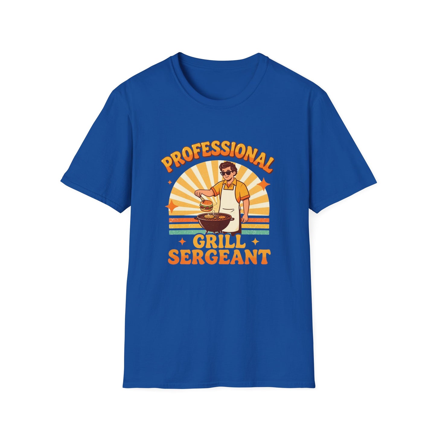 Professional Grill Sergeant T-Shirt | BBQ Chef Illustration