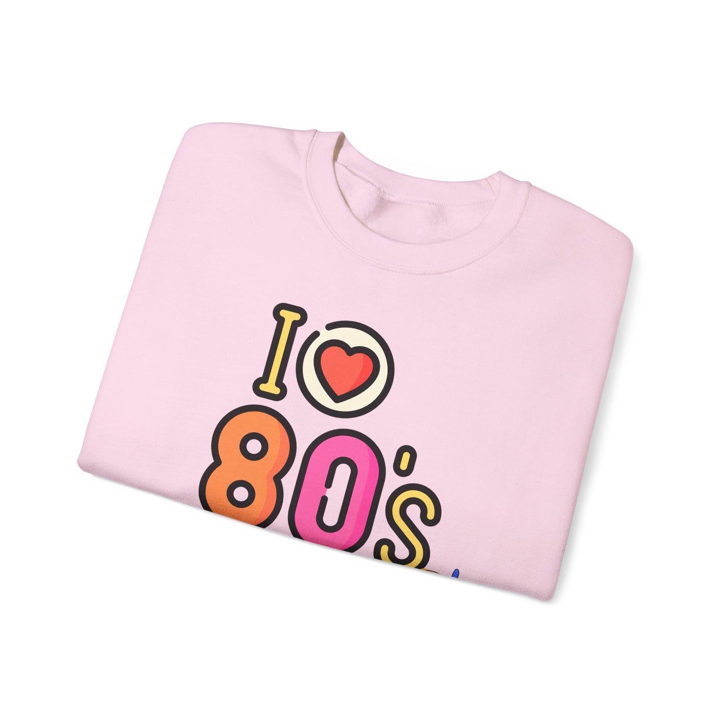 I Heart 80's Roller Skate Sweatshirt | Retro Tape Cassette 80s