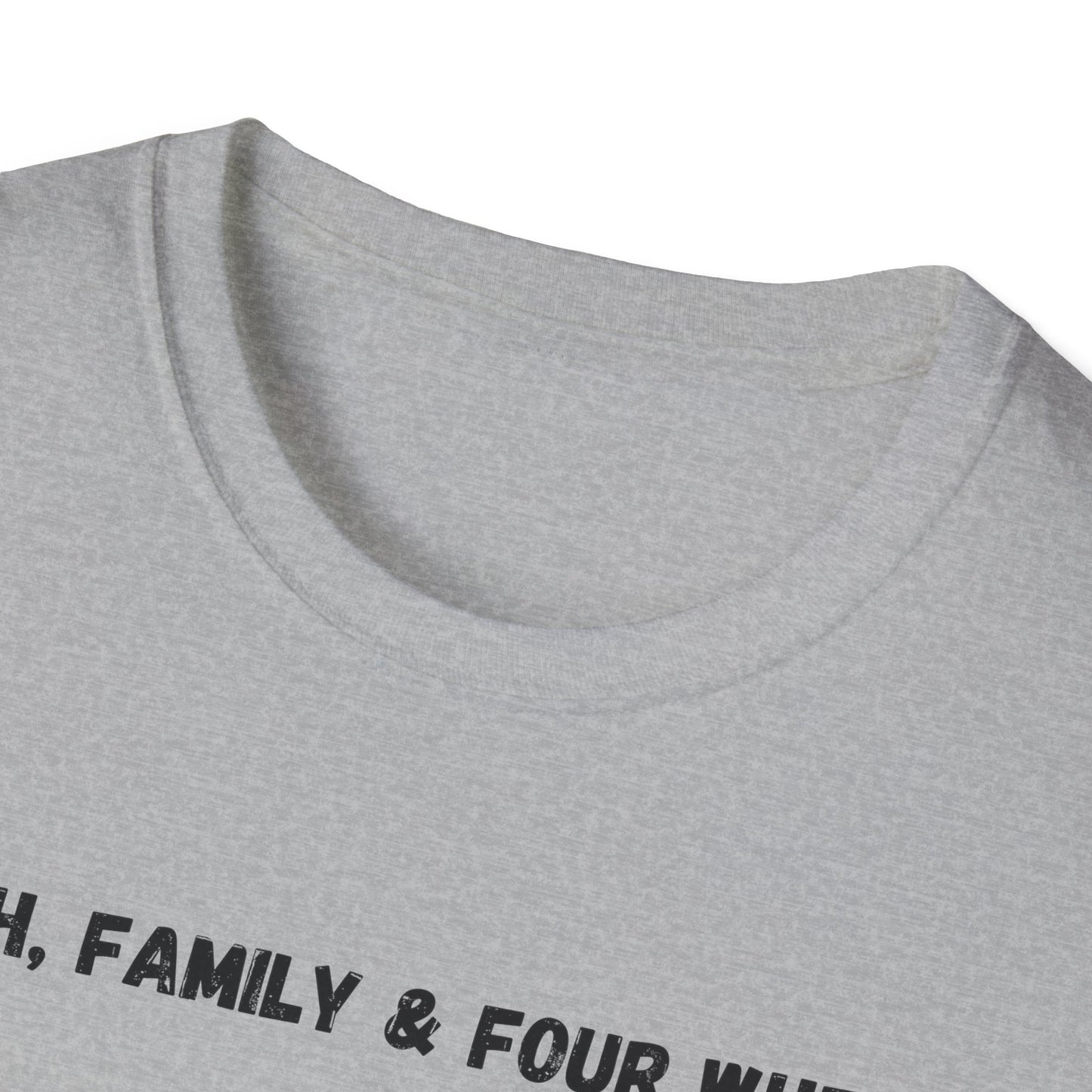 Faith Family & Four Wheels" T-Shirt | Auto Faith Tee