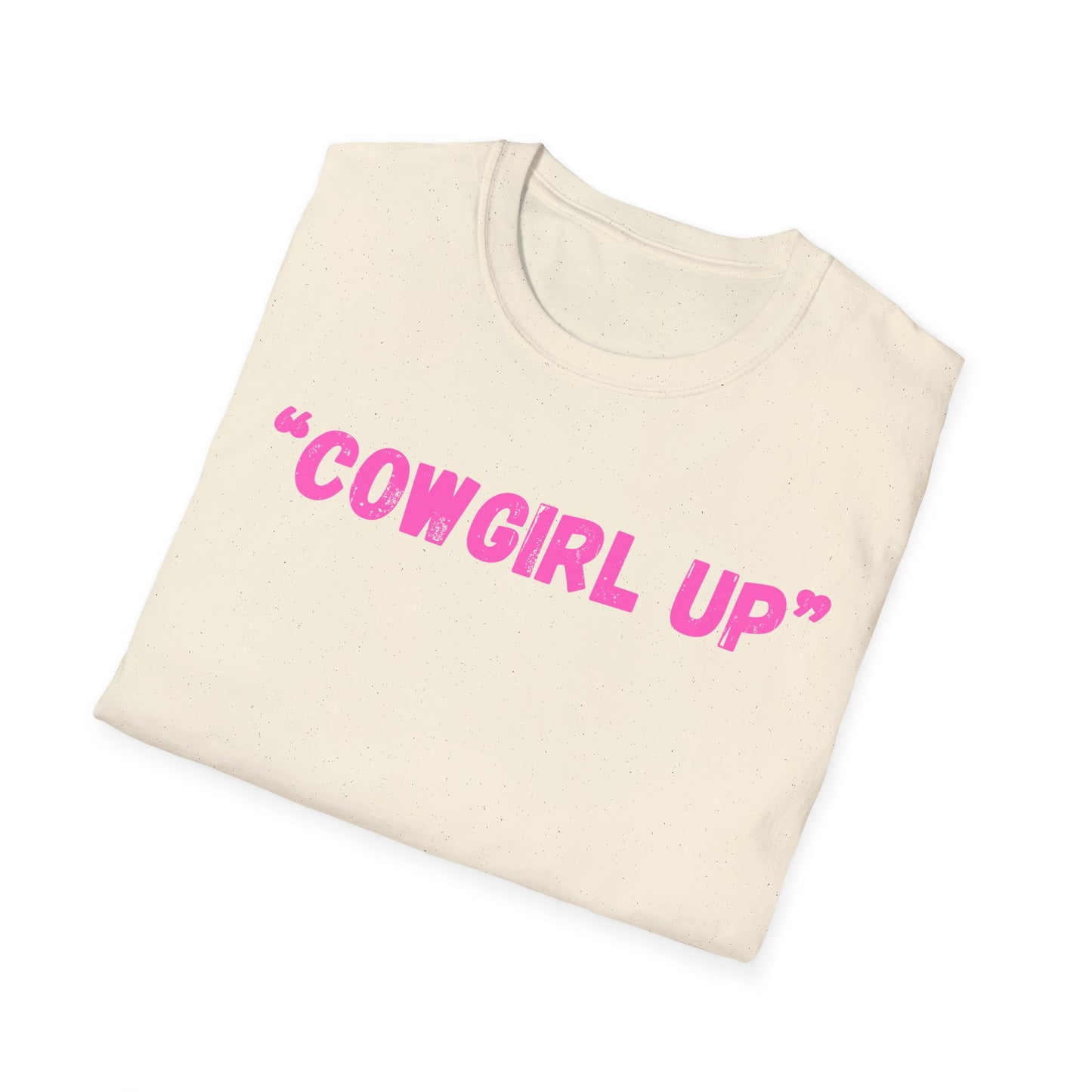 Cow girl up text T Shirt | Pink Western Typography Tee