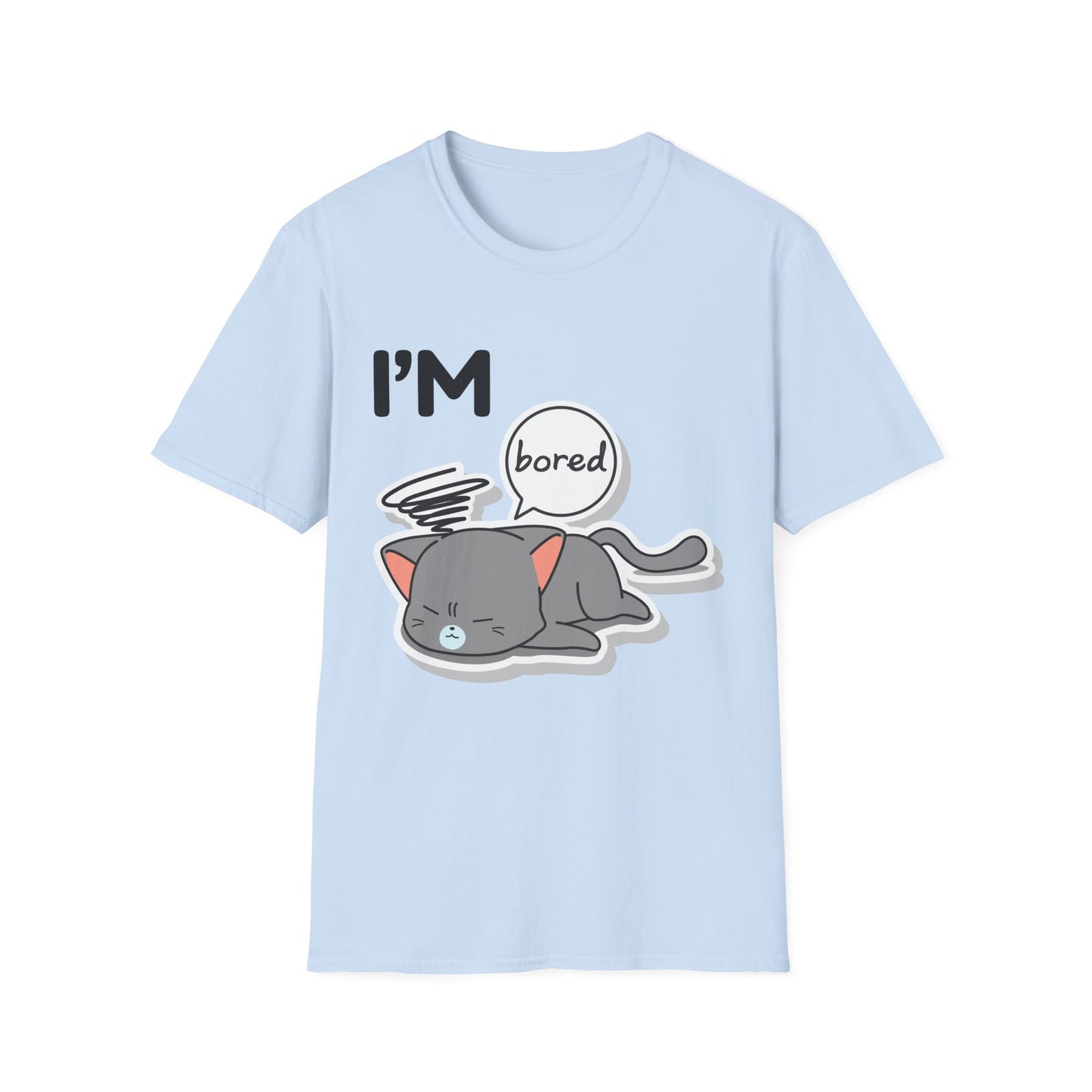 I'm Bored Sleeping Cat T-Shirt | Cute Kawaii Cat Illustration